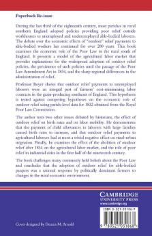 An Economic History of the English Poor Law 1750 1850