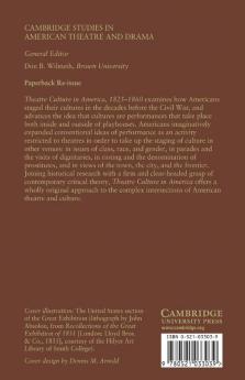 Theatre Culture in America 1825 1860
