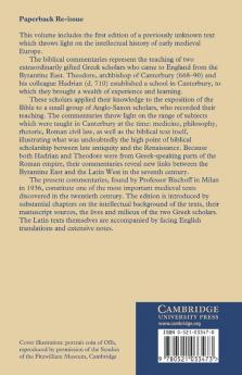 Biblical Commentaries from the Canterbury School of Theodore and Hadrian