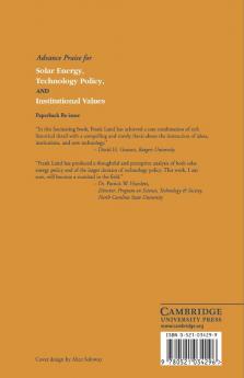 Solar Energy Technology Policy and Institutional Values