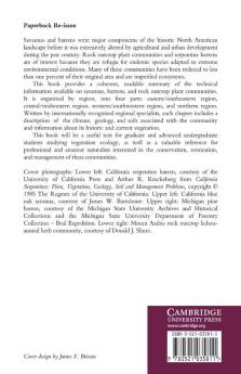 Savannas Barrens and Rock Outcrop Plant Communities of North America