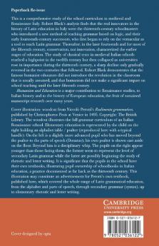 Humanism and Education in Medieval and Renaissance Italy