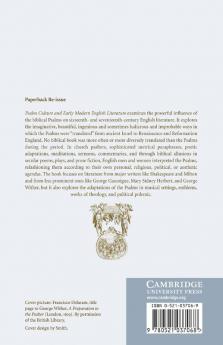 Psalm Culture and Early Modern English Literature