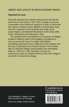 Liberty and Locality in Revolutionary France