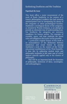 Rethinking Durkheim and His Tradition