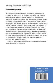 Meaning Expression and Thought