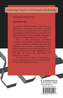 Philosophy and Biodiversity