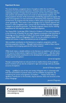 The Syntax and Pragmatics of Anaphora