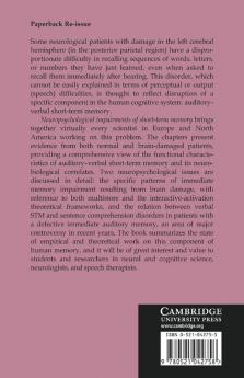 Neuropsychological Impairments of Short-Term Memory
