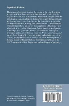 History Literature and Society in the Book of Acts