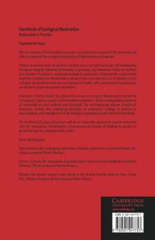 Handbook of Ecological Restoration