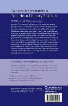 The Cambridge Introduction to American Literary Realism