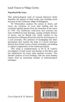 Land Tenure in Village Ceylon