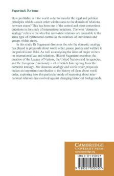 The Domestic Analogy and World Order Proposals