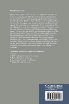 Calculus of Variations: 64 (Cambridge Studies in Advanced Mathematics)