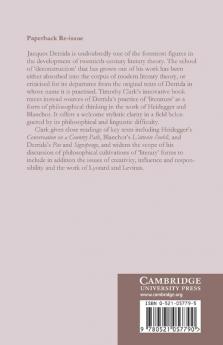 Derrida Heidegger Blanchot