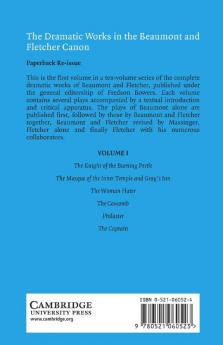 The Dramatic Works in the Beaumont and Fletcher Canon
