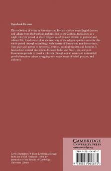 Religion Literature and Politics in Post-Reformation England 1540 1688