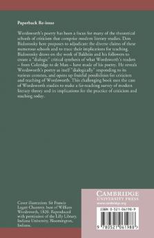 Wordsworth Dialogics and the Practice of Criticism