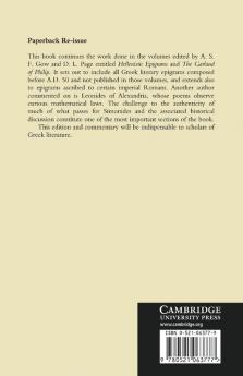 Further Greek Epigrams