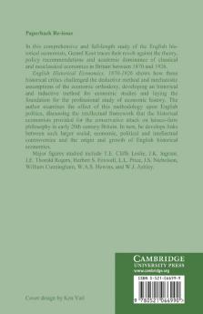 English Historical Economics 1870 1926