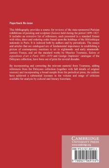 A Bibliography of Salon Criticism in Paris from the Ancien Regime to the Restoration 1699 1827