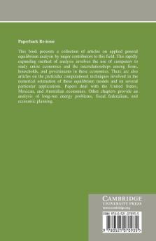 Applied General Equilibrium Analysis