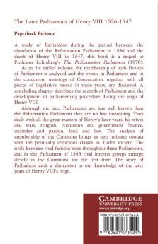 The Later Parliaments of Henry VIII