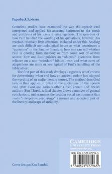 Paul and the Language of Scripture