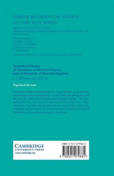 Numerical Ranges of Operators on Normed Spaces and of Elements of Normed Algebras
