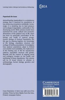 The Human Biology of Pastoral Populations