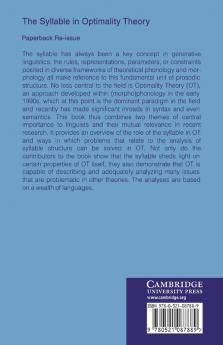 The Syllable in Optimality Theory