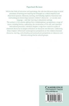 Discourse Learning and Schooling
