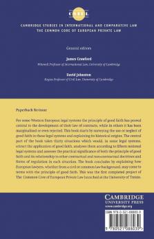 Good Faith in European Contract Law