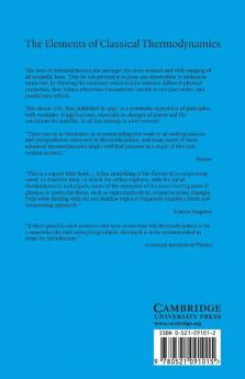 Elements of Classical Thermodynamics