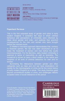 Crime Gender and Social Order in Early Modern England