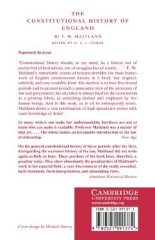 The Constitutional History of England