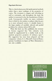 The Methods of Plane Projective Geometry Based on the Use of General Homogenous Coordinates