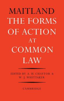 The Forms of Action at Common Law