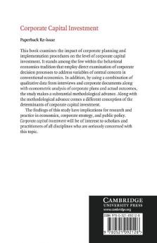 Corporate Capital Investment