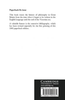 A History of British Philosophy to 1900