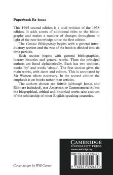 The Concise Cambridge Bibliography of English Literature 1600 1950