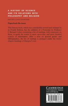 A History of Science and Its Relations with Philosophy and Religion