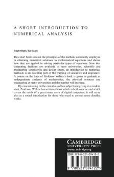 A Short Introduction to Numerical Analysis