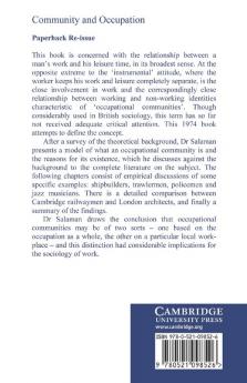 Community and Occupation