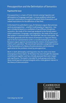 Presupposition and the Delimitation of Semantics