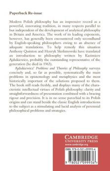 Problems and Theories of Philosophy