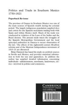Politics and Trade in Mexico 1750 1821