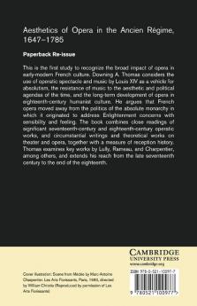 Aesthetics of Opera in the Ancien Regime 1647 1785