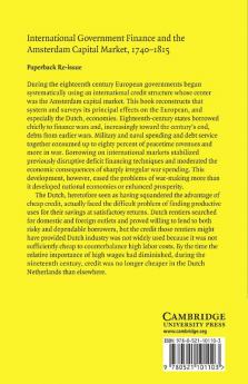International Government Finance and the Amsterdam Capital Market 1740-1815